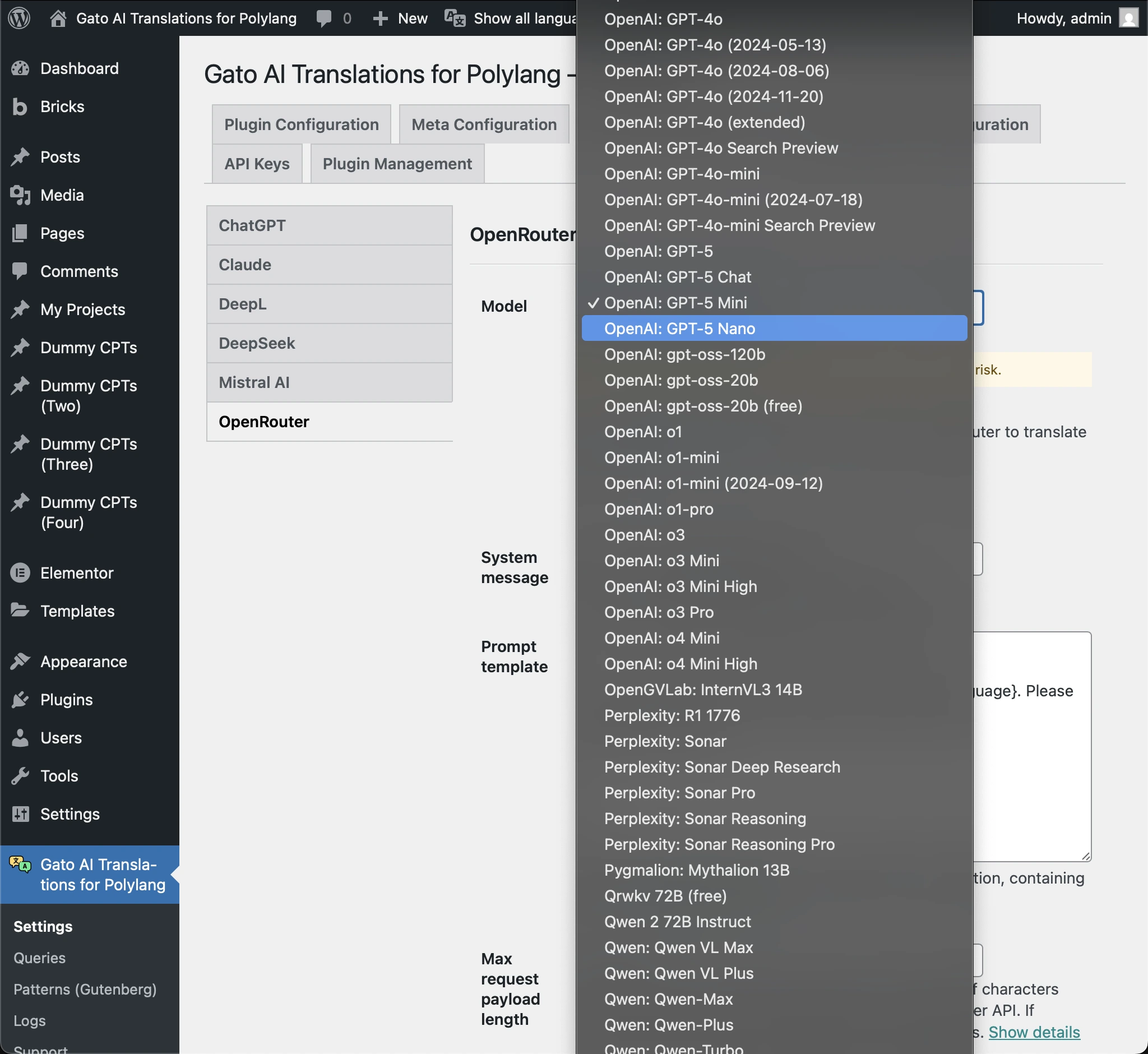 OpenRouter 上可用的 AI 模型列表